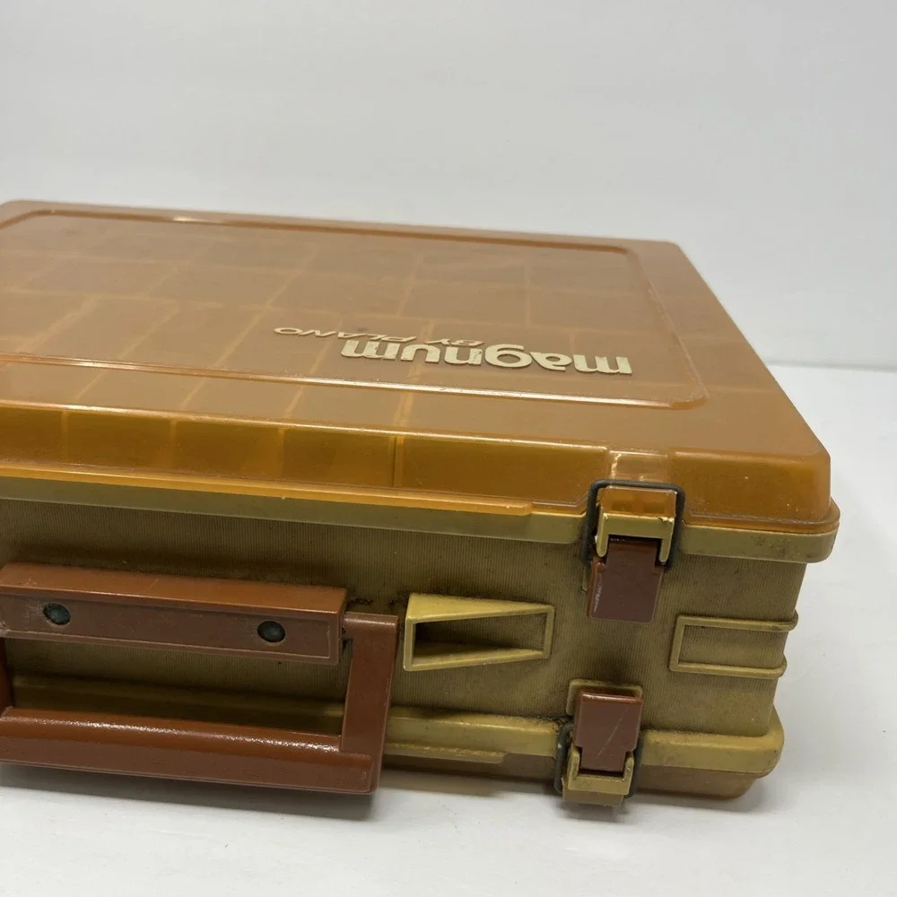 Vintage Magnum By Plano Double Sided Portable Fishing Tackle Box Organizer 1162